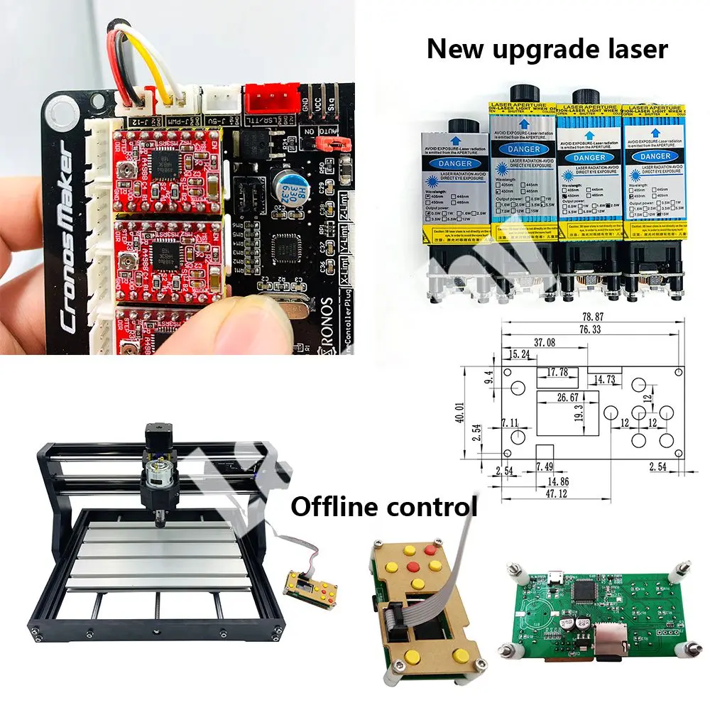Фрезерный гравировальный станок с ЧПУ 3018 Pro фрезерный для ПХД ПВХ автономный