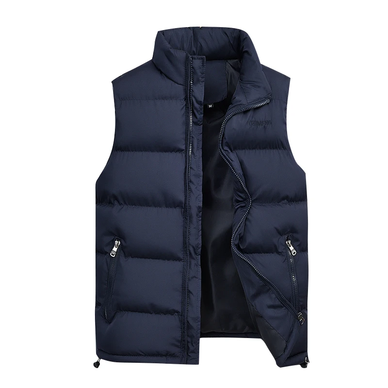 Fashion Mens Jacket Sleeveless Vest Spring Thermal Soft Vests Casual Coats Male Cotton Men's Vest Men Thicken Waistcoat 6XL