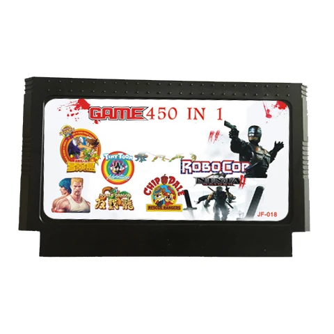 Игровой картридж 450 в 1 с 60 контактами для 8 битной игровой консоли NijiaTurtle DK 1/2/3/JR