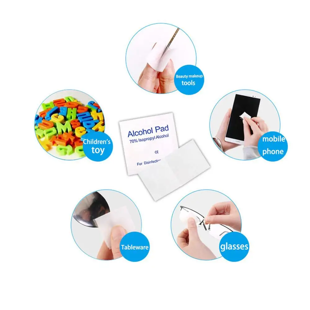 100 шт./кор. спиртовая салфетка дезинфицирующее устройство для очищения кожи