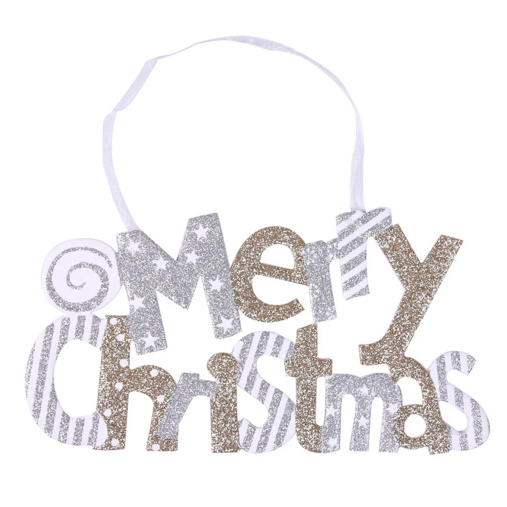 С Рождеством Английский алфавит гирлянда аксессуары посылка дерево открытка