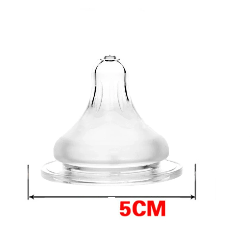 Соска силиконовая для новорожденных мягкая безопасная с широким горлышком