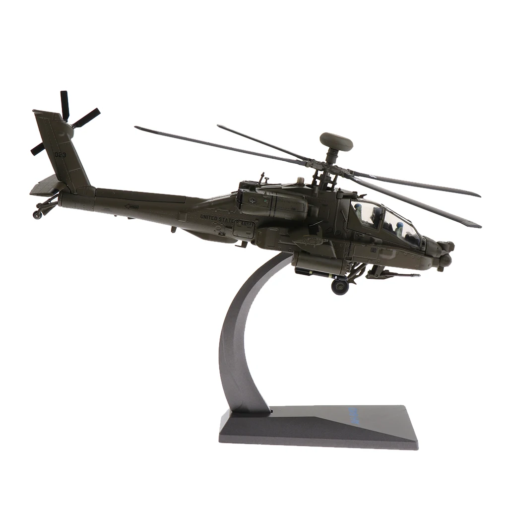 Модель вертолета Apache 1:72 AH64 с подставкой реалистичная модель армейского самолета