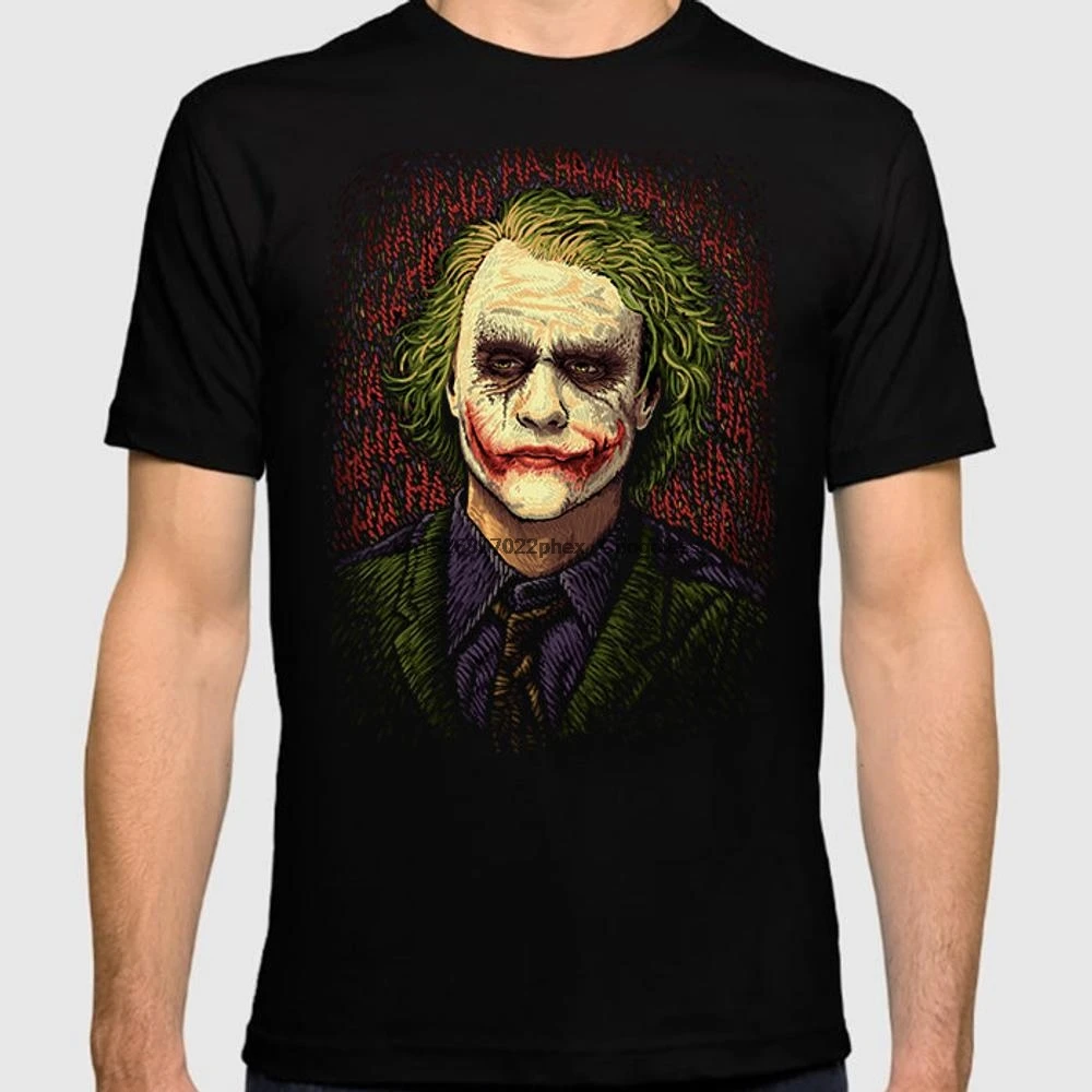 Футболка Joker Heath Ledger Art футболка Темный рыцарь хлопковая высокого качества
