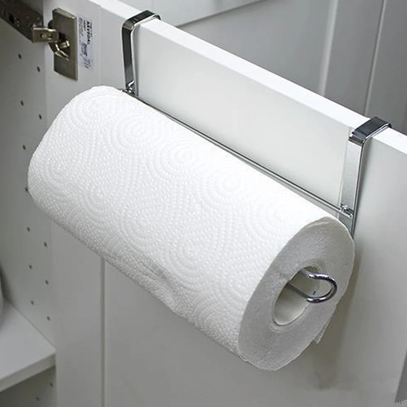 

JUSHFO Bathroom Towel Rack Stainless steel Kitchen Paper Holder Stick Rack Roll Holder Estanterias Decor Tissue Shelf Organizer