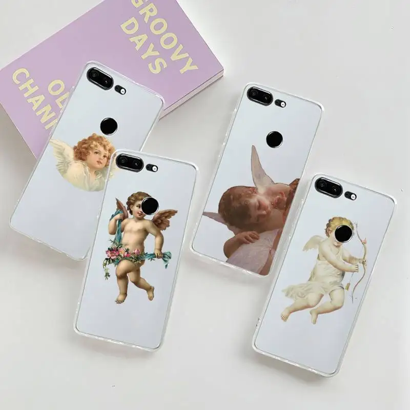 

angel retro art cartoon Phone Case Transparent for Huawei nove e 6 5 4 3 2 s i se pro lite
