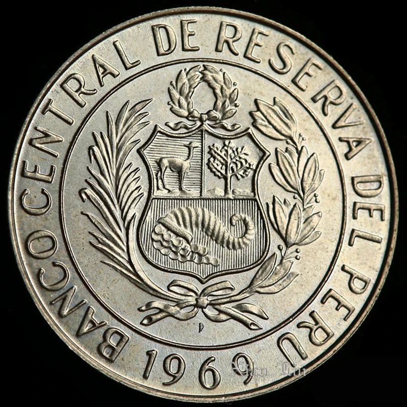 Peru 5 Sol Coin 1969 Latin America 100% Original Coins New 25.5mm | Дом и сад