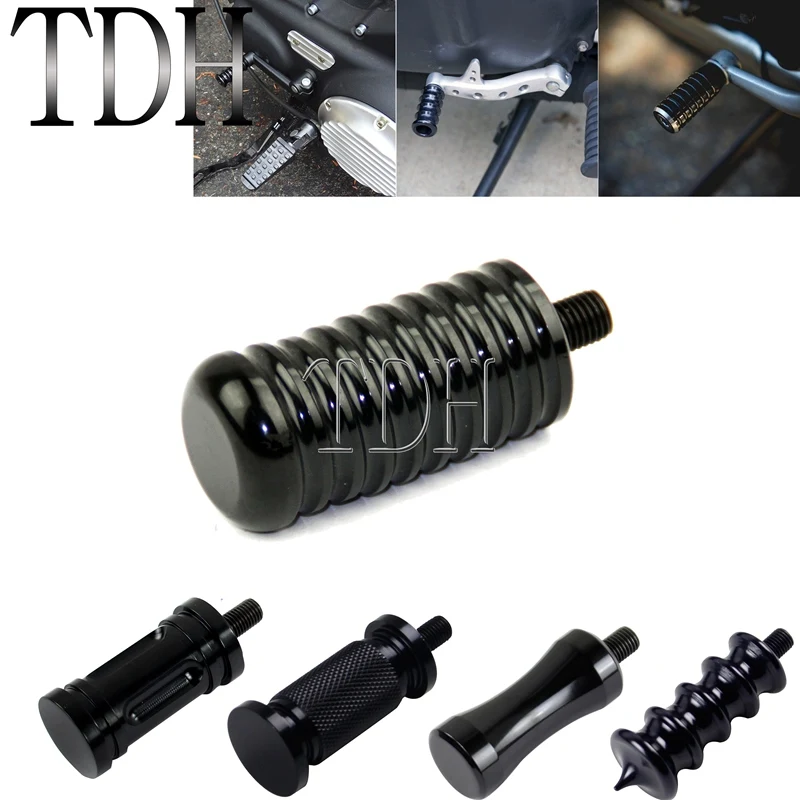 Алюминий черный грубая ремесло Перестановка Peg ребристый носок сдвиг Для Harley
