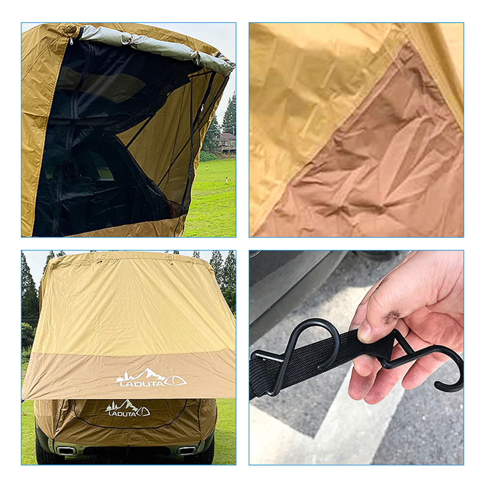 

Polyester Car Trunk Tent SUV Self-driving tent shelter Rays Barbecue Camping Tail Extension Sunshade Rainproof Tourist Tent