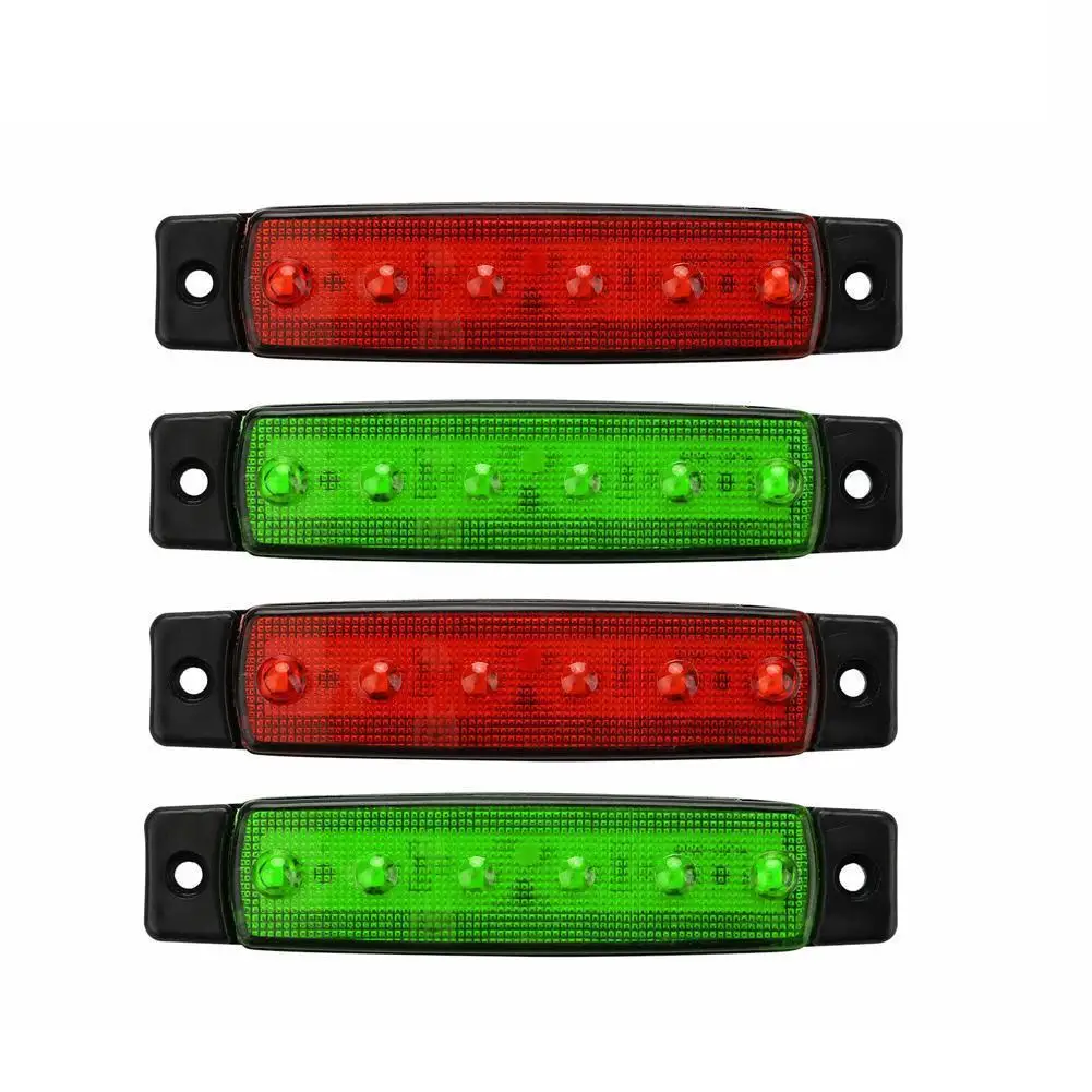 

4pcs Led Long Strip Side Lights Waterproof Boat Navigation Port And Starboard Lights Car Truck Side Lamps Car Lights Accessories