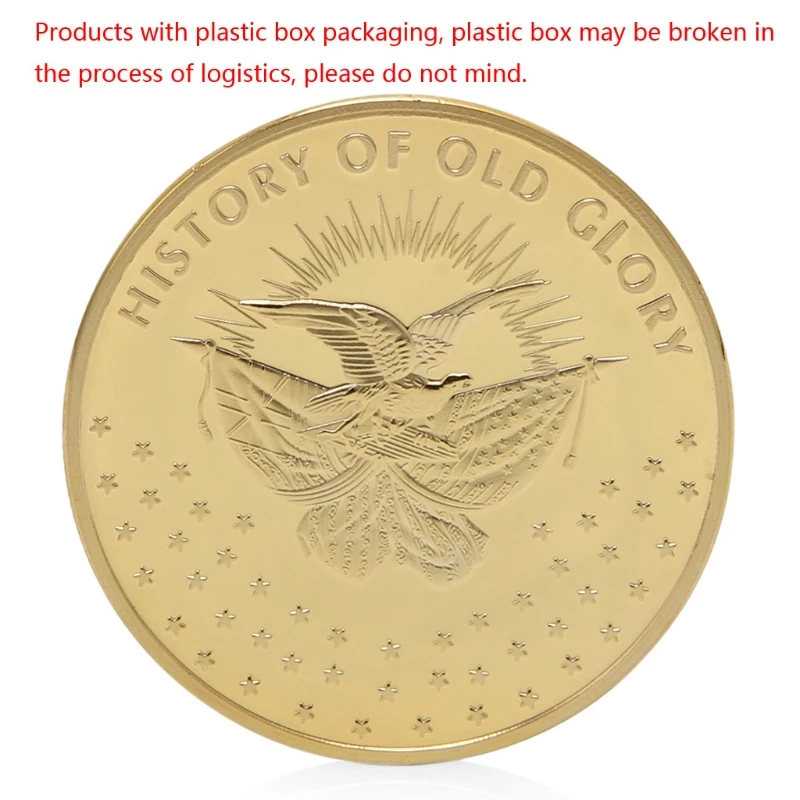 Флаг Бетси Росс история старой славы позолоченные памятные монеты Y4UB|Спортивные