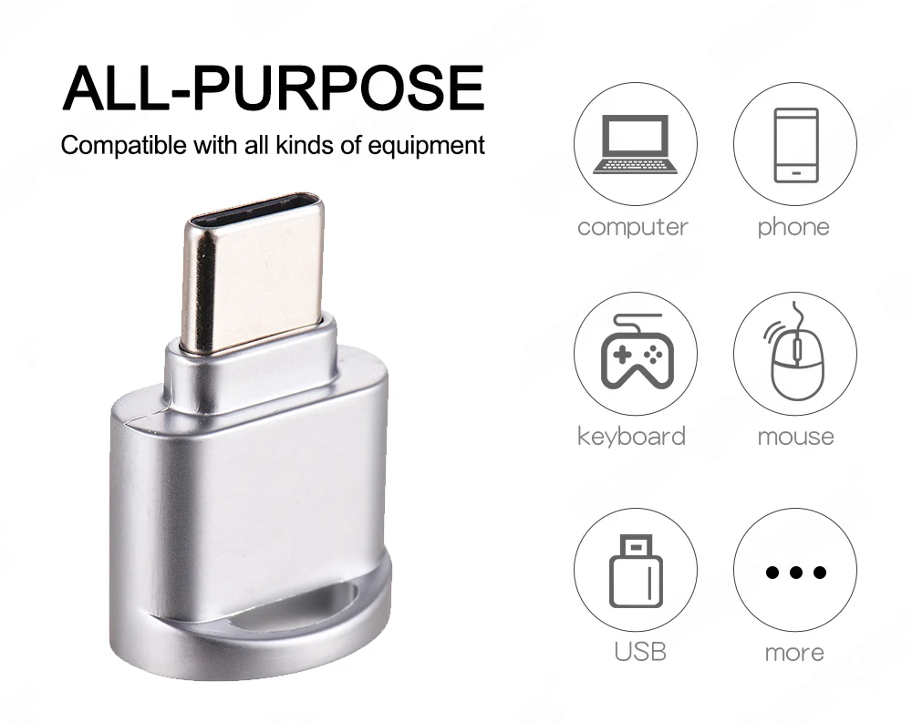 Адаптер типа C для Micro USB/SD карты USB-C конвертер тип-c к USB 3,0 OTG кабель адаптер для Macbook iPad Pro samsung MI