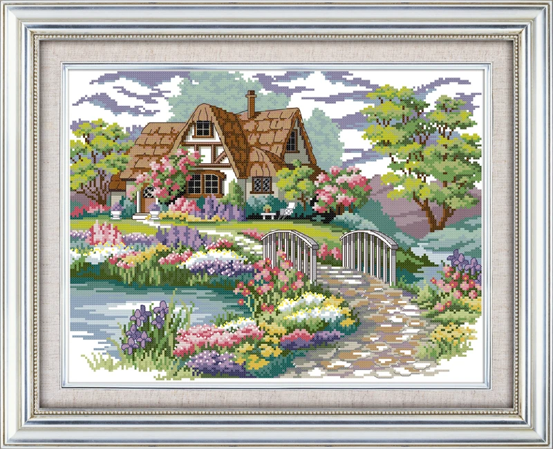 Joy Sunday Dream House картины Счетный напечатанный на Canvas14CT 11CT китайские наборы для вязания вышивка крестиком