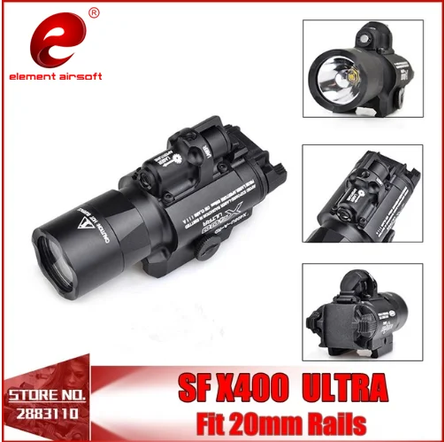 Element Airsoft Surefir X400U пистолетный светильник тактический флэш Красный Лазерный