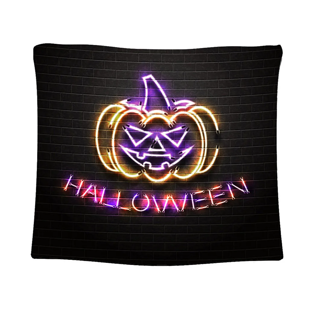 Гобелен для Хэллоуина в виде тыквы 150x130 см настенный подвесной гобелен богемном