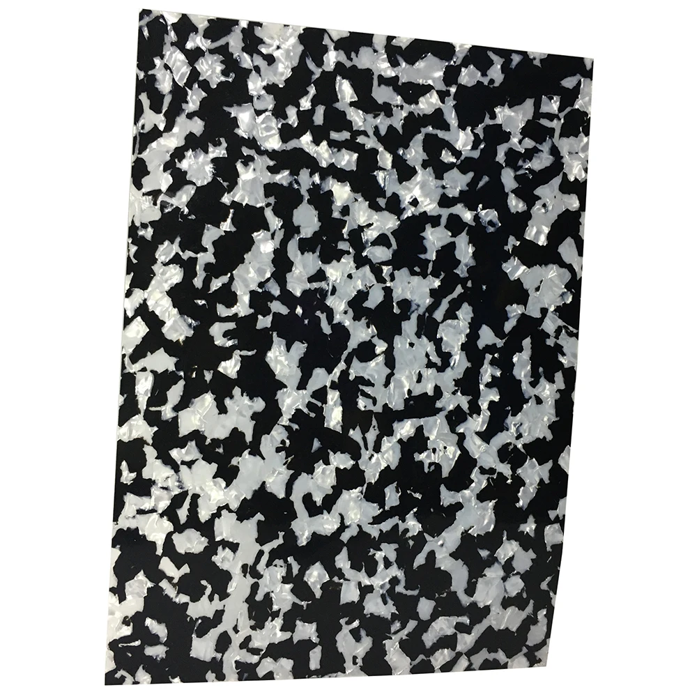 

210 мм x 297 мм А4 Размер корова черно-белая лист Целлулоида 0,50 мм DIY Гитара накладки пианино ключи Чехлы вставки деко