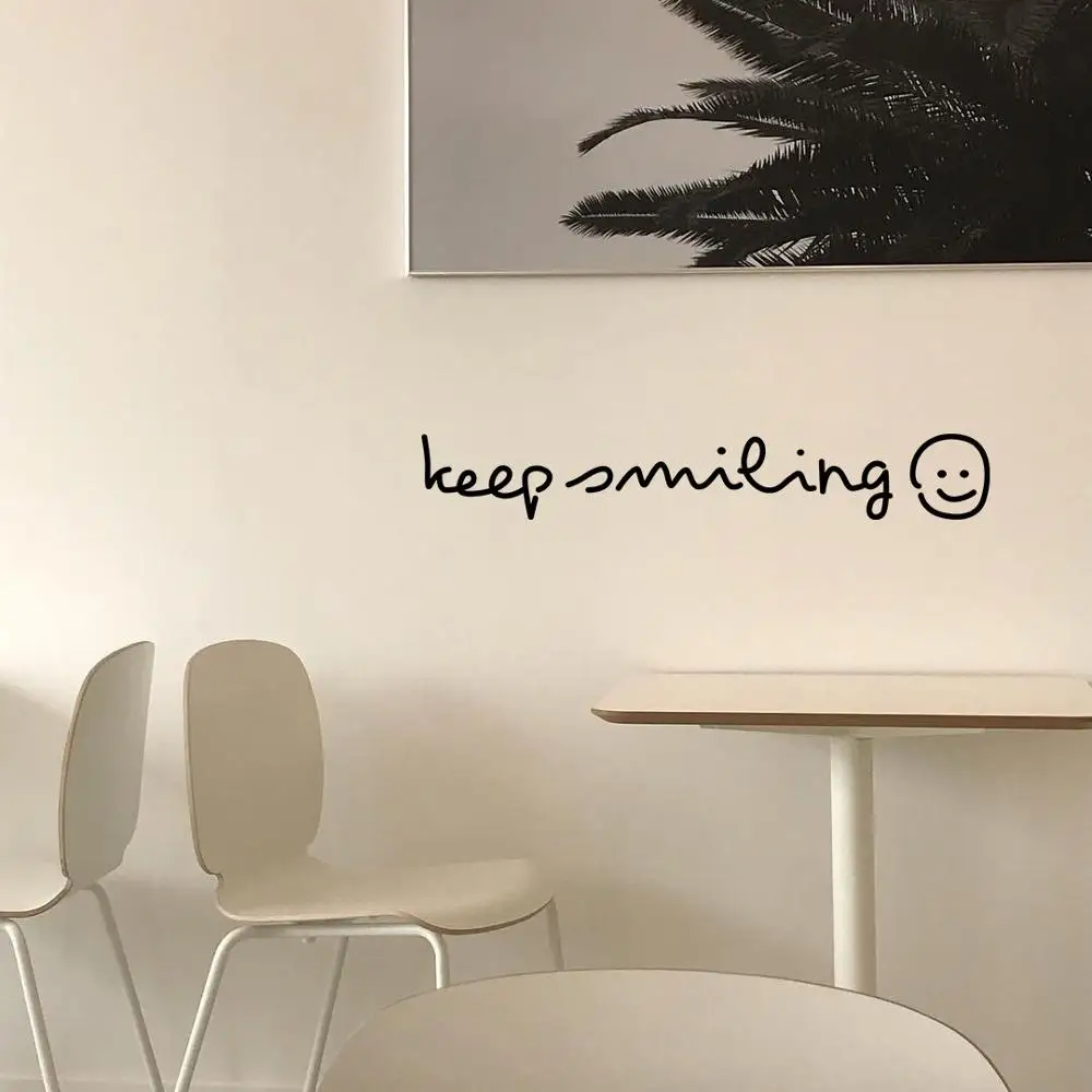 Самоклеящийся плакат Keep Smile Wall Декоративные наклейки для дома гостиной | Дом и сад