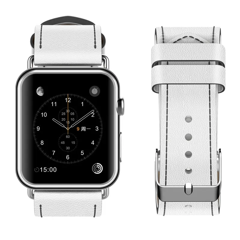 Коровьей кожаная Петля ремешок для apple watch iWatch серии 3/2/1 Тиффани синий разные
