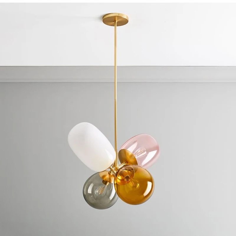 Современная люстра со стеклянными шариками в скандинавском стиле для детской