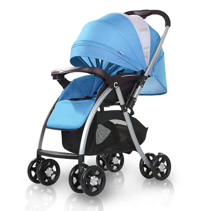 Детская коляска с высоким ландшафтом двусторонний амортизатор складной