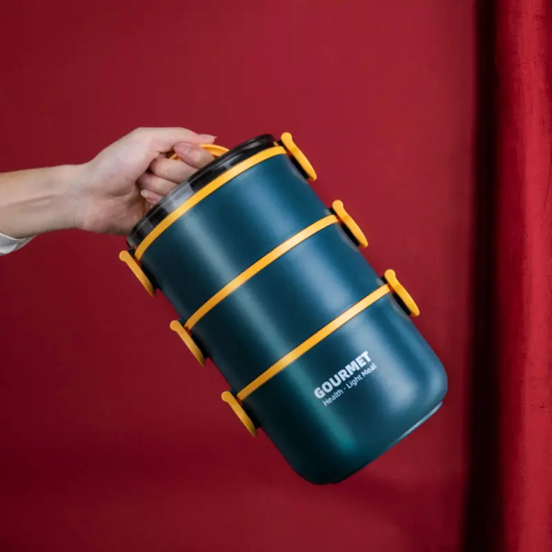 1-3 Layers Of Matte Exterior Stainless Steel Leak-Proof Heat Preservation Can Store Large-Capacity Food Fresh-Keeping Box | Дом и сад