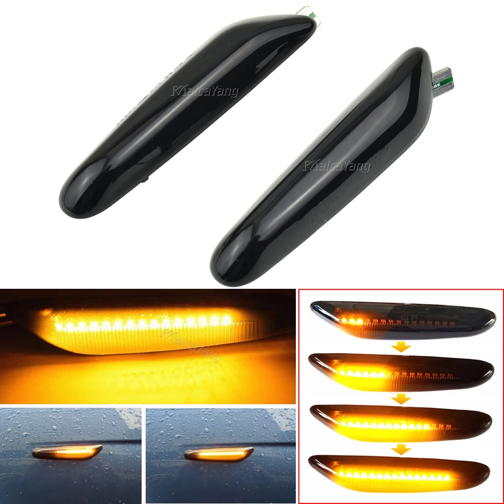 Последовательного мигающий светодиодный поворотник боковой габаритный