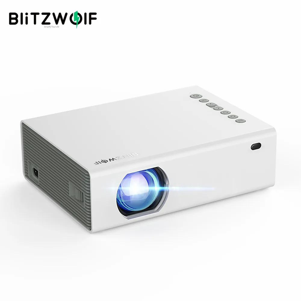 Blitzwolf® BW VP12 Светодиодный мини проектор Телефон Тот же экран поддержки 1080P