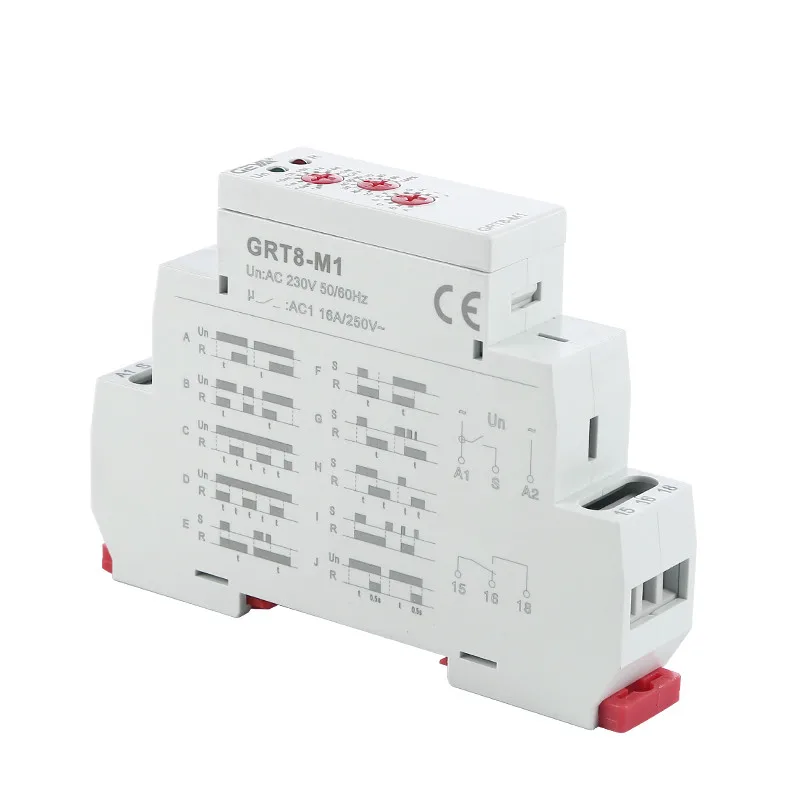 Multi Function Time Relay 16A Din Rail Type 10 Adjustable Timer 12V-240V AC DC | Relays
