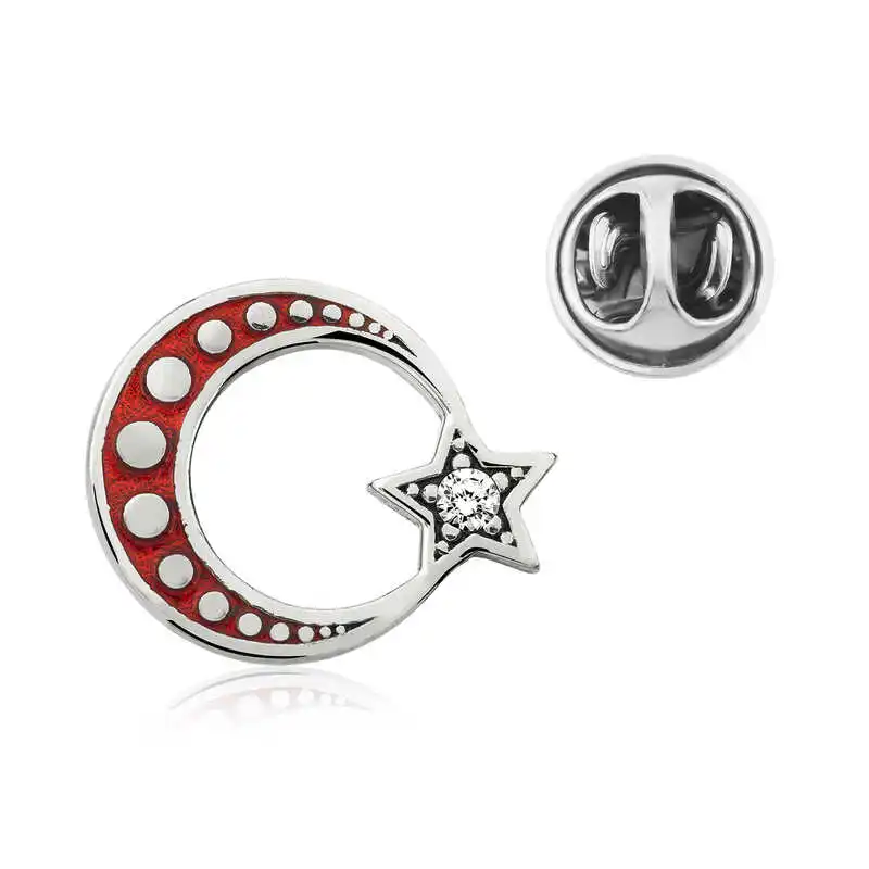 

Silver Moon Star Badge