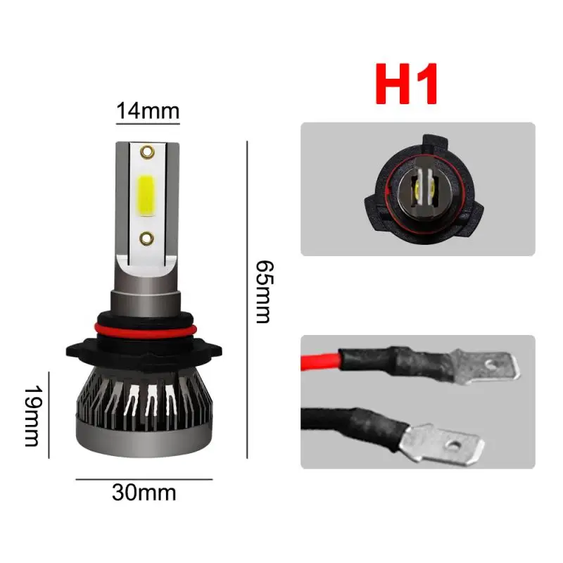 Светодиодный ная лампа для головных фонарей H1 LED 90 Вт 6000 лм супер яркие чипы CSP К