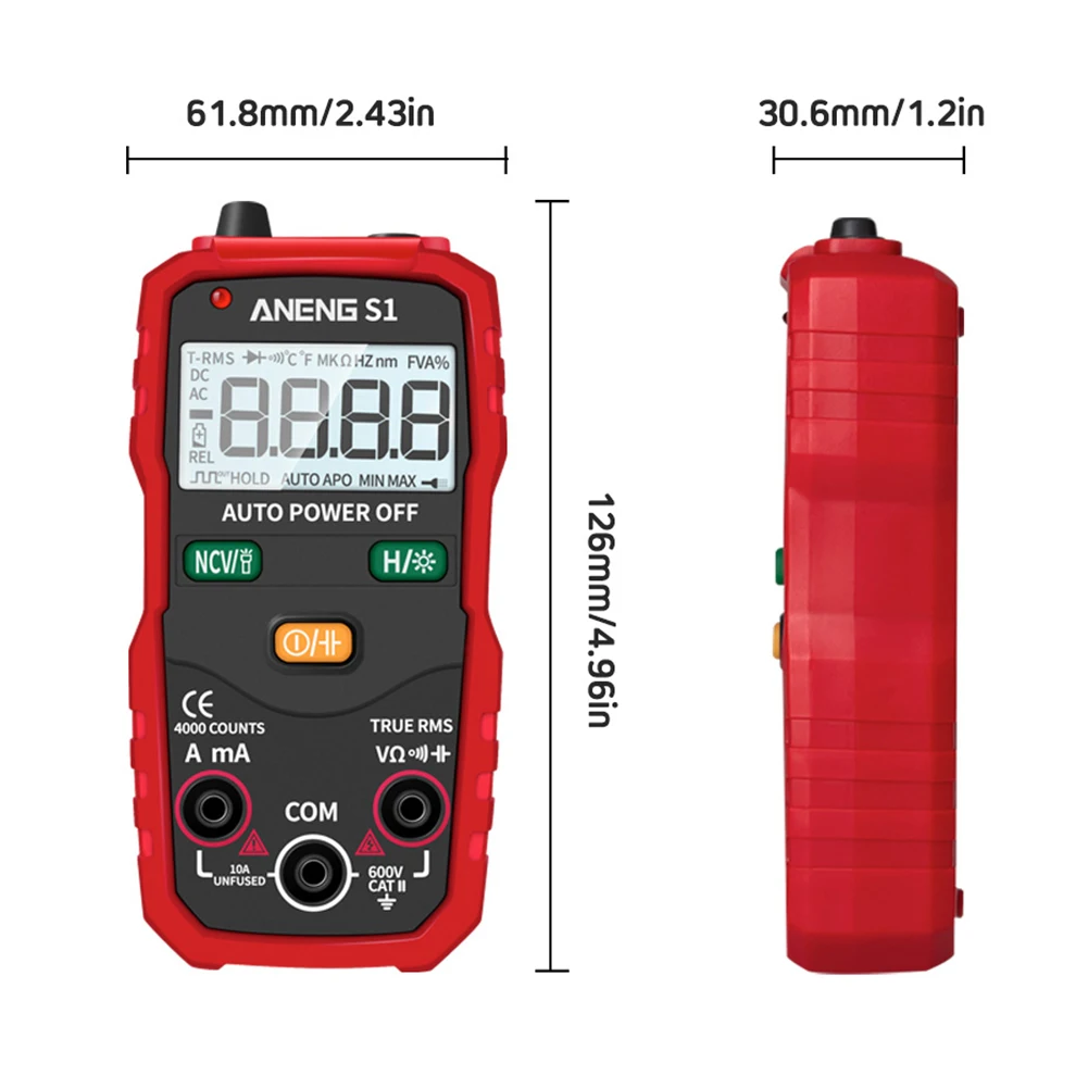 Умный мультиметр Цифровой истинный RMS Авто Диапазон Профессиональный ЖК