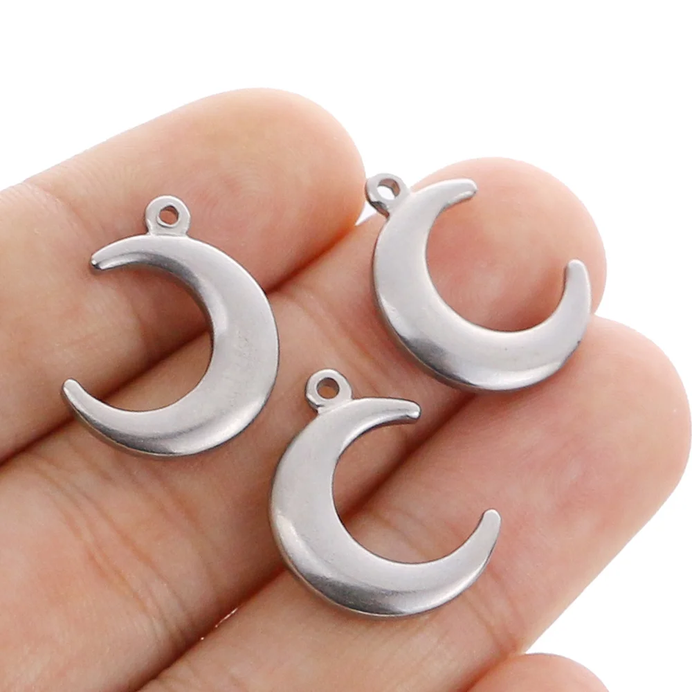 5 шт. подвески в виде полумесяца и Рожков из нержавеющей стали|Подвески| |