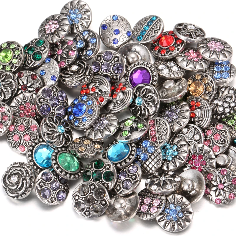 20 шт./лот ювелирное изделие 18 мм различные стили металлические кнопки