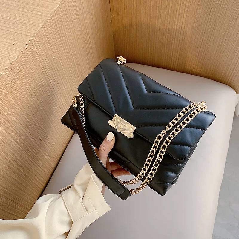 

Fashion Quilting Square Women Shoulder Bags Designer Chain Crossbody Bag Luxury Pu Leather Crossbody Bag Female Small Falp Purse