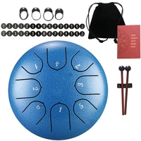 ethereal drum 6 inch steel tongue drum 8 tune hand pan drum tank hang drum with drumsticks carrying bag percussion instruments