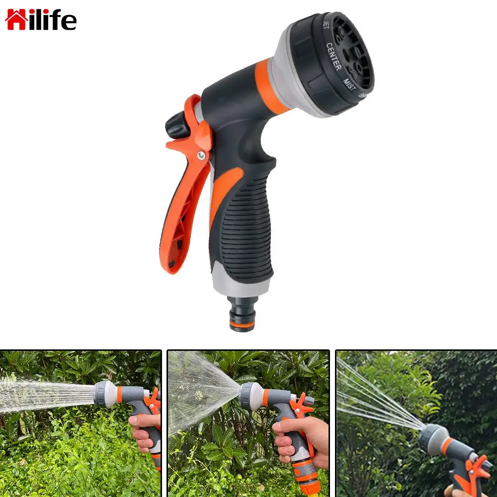 

For Garden Washing Car 8 Spray Modes Hose Sprinkle Nozzle Lawn Spray Watering High Pressure Water Gun Multifunction