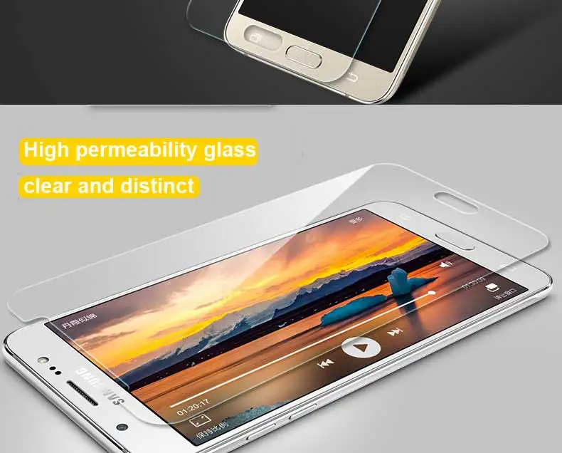 С уровнем твердости 9H HD закаленное Стекло на для Samsung Galaxy A3 A5 A7 J5 J3 J7 корпусы для телефонов стандарты защитное стекло-пленка