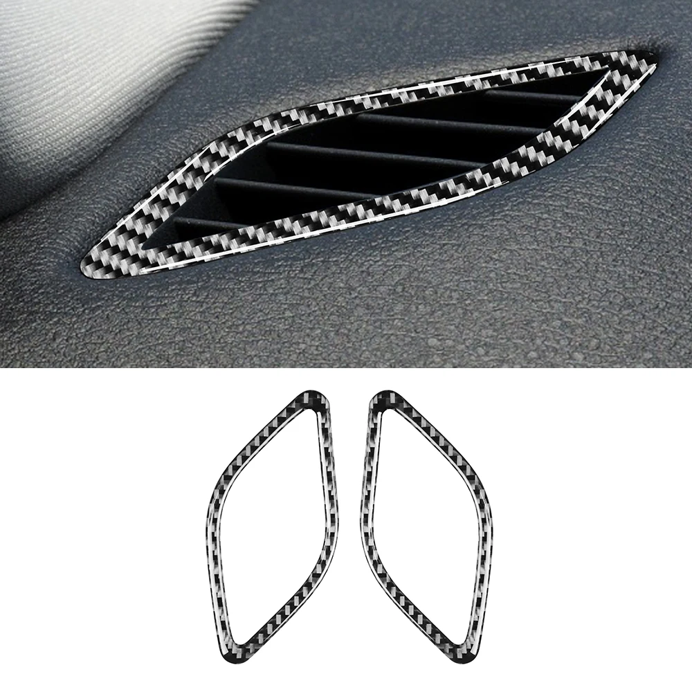 

Dashboard Air Vent Outlet Decoration Cover Trim Sticker Decal for BMW E84 X1 2011-2015 Car Interior Accessories Carbon Fiber