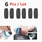 6 шт Черный замены съемными роликовыми насадками для Pro для педикюра, инструмент для ухода за ногами Scholls средства ухода за кожей стоп Электрические роликовые пилки для стоп ролики щётка от шерсти