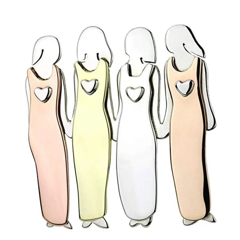 Простая красивая брошь для сестры персональный милый значок лучших друзей сплав