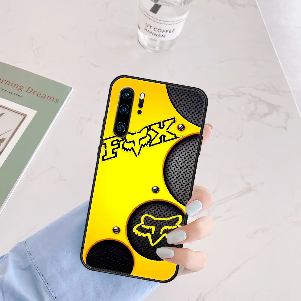 

Fox Handsome Motorcycle Phone Case For Huawei P Mate 10 20 30 40 Pro Lite Smart 2019 2021 black Etui Trend Back Soft Bumper