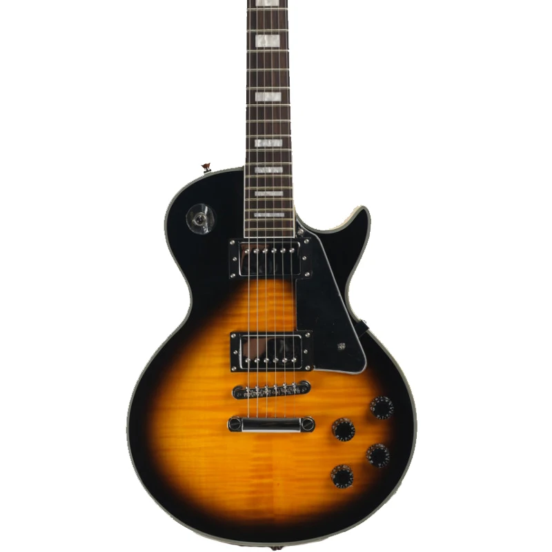 

Новая высококачественная 6-струнная LP электрическая гитара с твердым корпусом, корпус из красного дерева и шея, фингерборд, золотая фурниту...