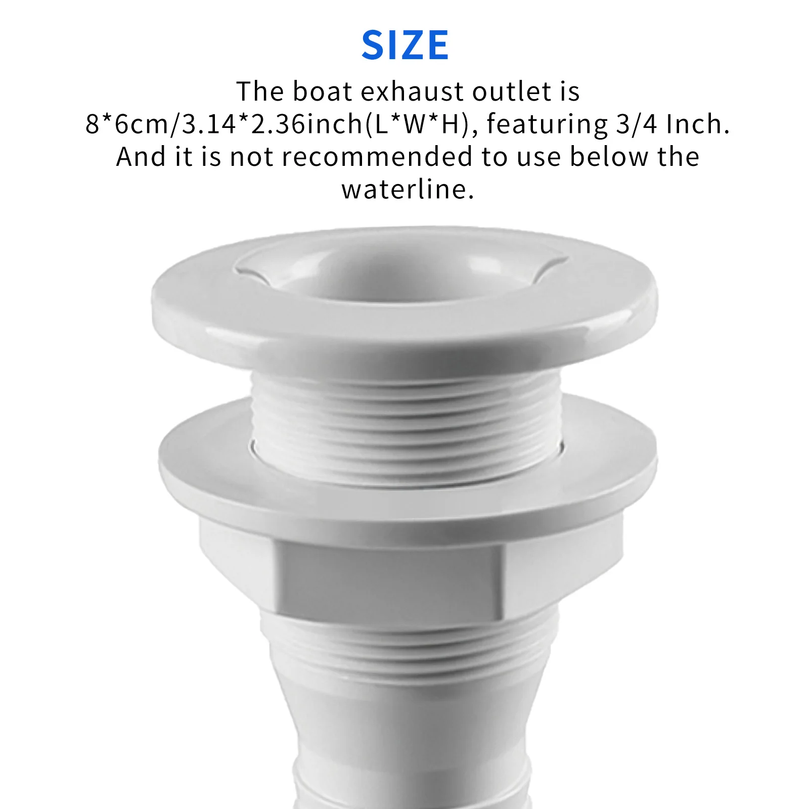 

Выхлопная труба для лодки диаметром 3/4 дюйма, выхлопная труба из нейлона, легкая установка, выхлопная труба для лодки, фотолодки, яхты