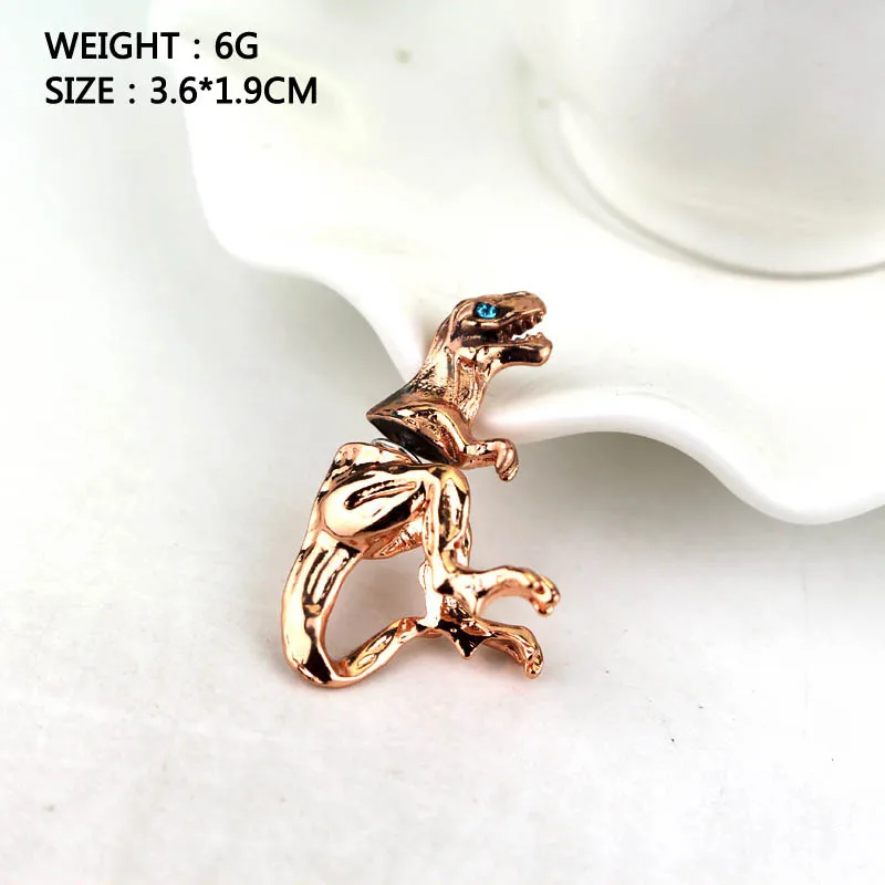 Харадзюку панк готика стиль Парк Юрского периода Кристалл 3D динозавр зажим