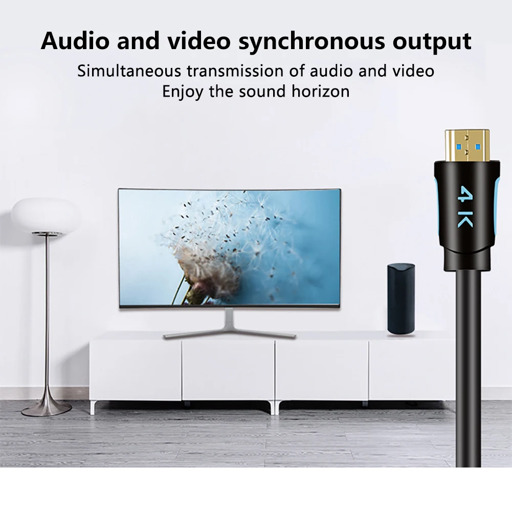 Разветвитель HDTV монитор позолоченный портативный аудио 4K для HDMI-совместимый