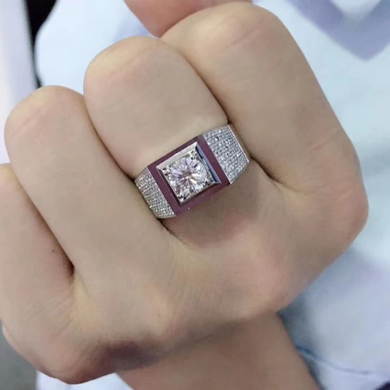 Kinel 2020 мужское кольцо с серебряным покрытием обручальные кольца фианитом