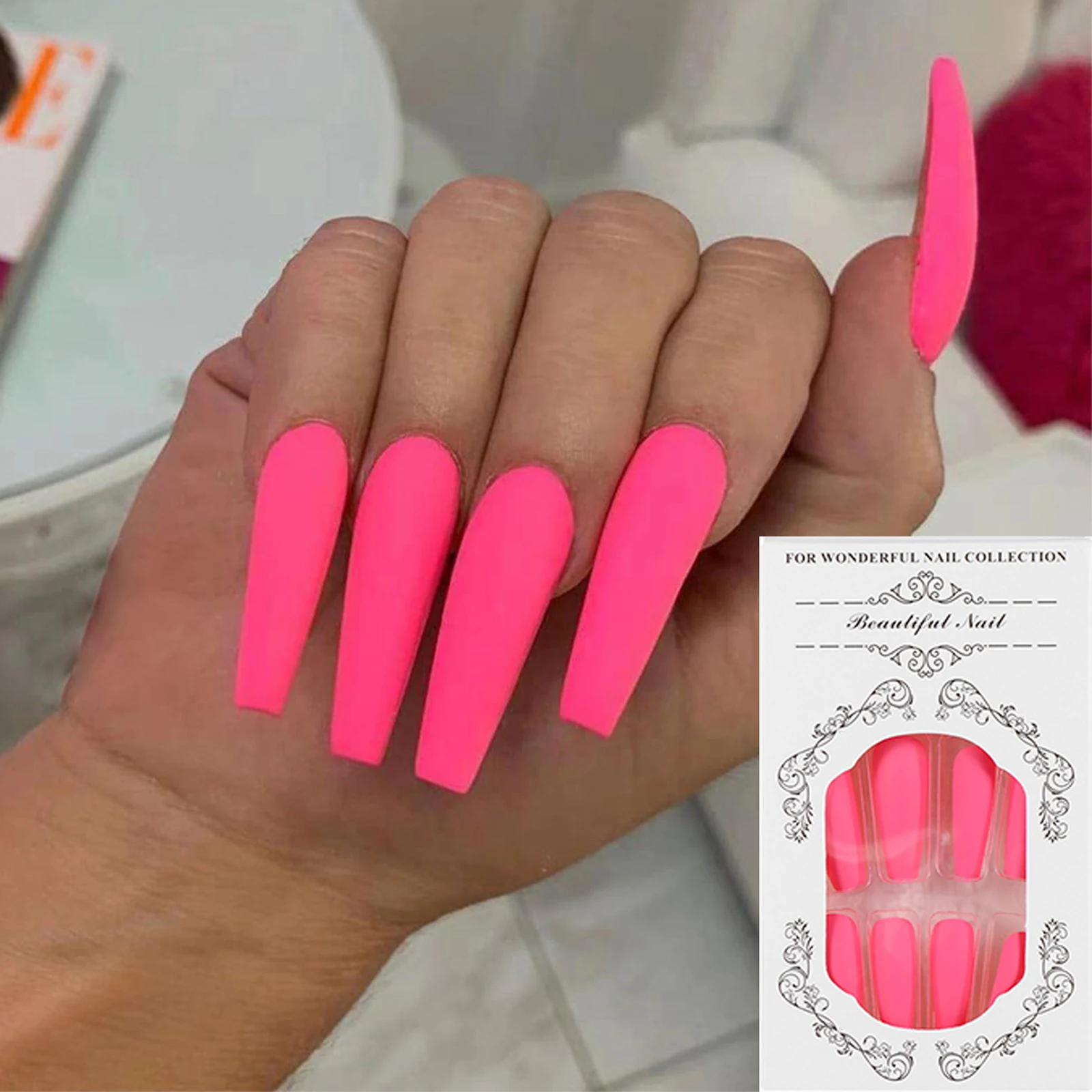 Накладные ногти Акриловые Матовые с полным покрытием 24 шт.|Накладные ногти| |