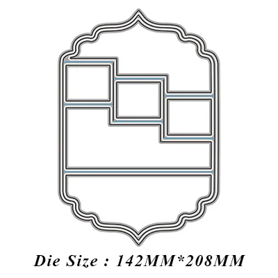 

JMCRAFT 2021New Lace Greeting Card #1 Metal Cutting Dies Scrapbook Mold Cutting Mold 3D DIY Crafts Handmade Dies