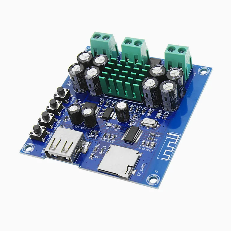 

Плата усилителя мощности Bluetooth, встроенная Bluetooth U-карта воспроизведения TF-карты TPA3116D2, двойная Плата усилителя 50 Вт