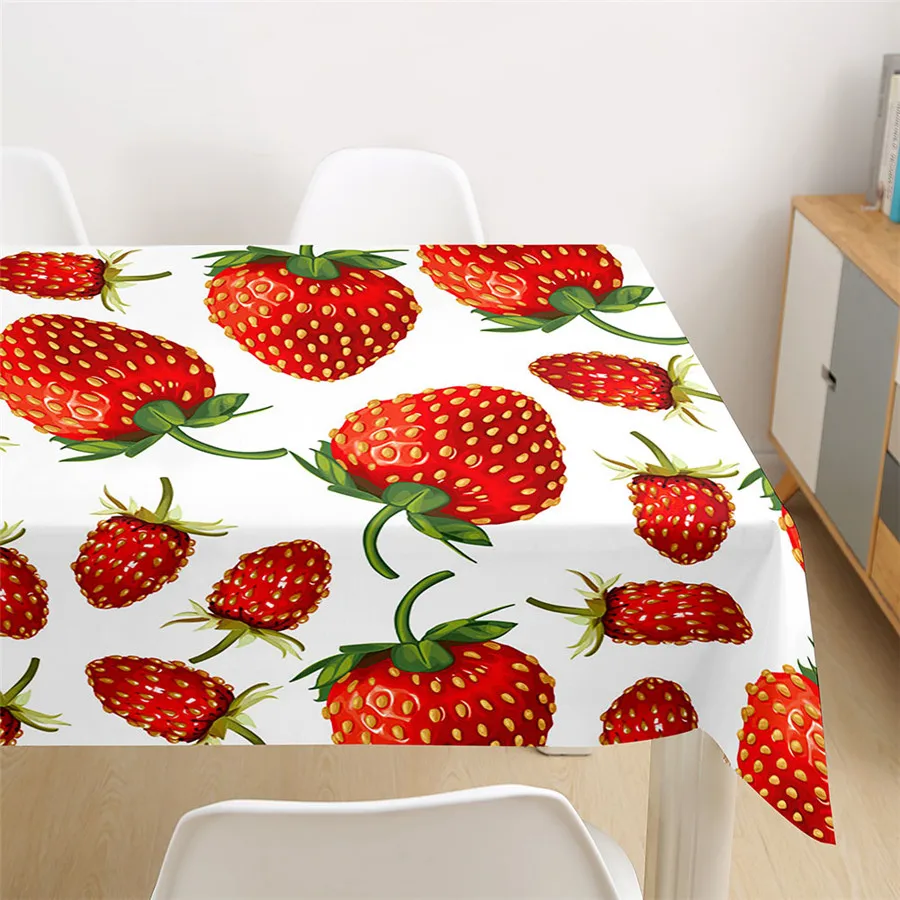 Клубника Фрукты скатерть 3D печатная крышка стола прямоугольная Свадьба День